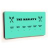 Personalised Novelty Teal 6 hook key holder - Cross keys