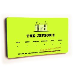 Personalised Novelty Green 6 hook key holder - House