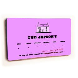 Personalised Novelty Purple 6 hook key holder - House