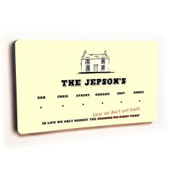 Personalised Novelty Cream 6 hook key holder - House