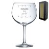 Engraved Christmas Primeur Gin Balloon with Name, Let's get lit! Design