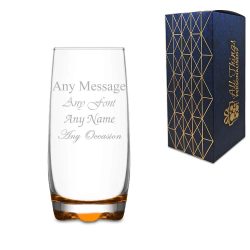Engraved 390ml Orange based Adora Hiball With Gift Box