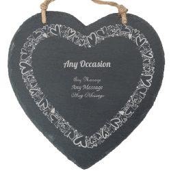 Personalised engraved Memo Board - Heart-filled Border