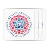 Printed Commemorative Coronation of the King Set of 4 Drinks Coasters