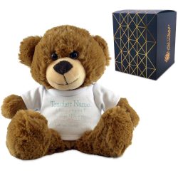 Dark Brown Teddy Bear with A Big Heart Shapes Little Minds Design