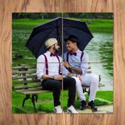 Personalised Photo Former Set MDF Coaster, Set of 4