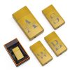 Engraved Jet Gas Lighter Gold Any Letter Gift Boxed