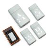 Engraved Jet Gas Lighter Silver Any Letter Gift Boxed
