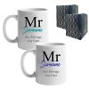 Mr and Mr Mug Set, Classic Font Design, Ceramic 11oz/312ml Mugs