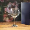 Engraved 22.5oz Gin Balloon Glass with Gift Box