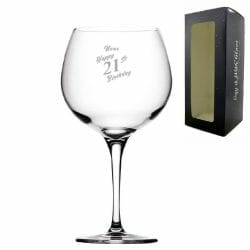 Engraved  Primeur Balloon Happy 21st Birthday Slanted Design Gift Boxed