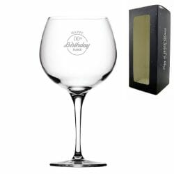Engraved  Primeur Balloon Happy 20,30,40,50... Birthday Circle, Gift Boxed