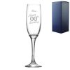 Engraved  Champagne Flute Happy 20,30,40,50... Birthday Handwritten