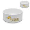 Personalised Dog Bowl with Crown Design