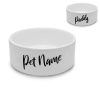 Personalised Dog Bowl with Slanted Name