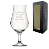 Engraved 13oz Wavy Beer Glass with Gift Box