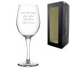 Engraved 15.5oz Moda Wine Glass with Gift Box