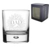 Engraved Bubble Whisky Glass with Best Dad Ever design
