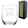 Engraved Sude Whisky Glass Stemless Gin Tumbler