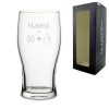 Engraved Funny Pint Glass with Name Age +1 Design