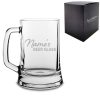 Engraved Beer Mug Tankard with Name's Beer Glass Design
