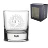 Engraved Bubble Whisky Glass Tumbler with Best Mum Ever Design
