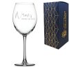 Engraved Enoteca Wine Glass with Scripted Name's Wine Glass Design