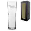 Engraved Aspen Pint Glass with Name's Beer Glass Design