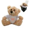 Soft Light Brown Teddy Bear Toy with T-shirt with Small Bear Hug Design