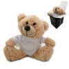 Soft Light Brown Teddy Bear Toy with T-shirt with Name and Wreath Design