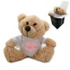 Soft Light Brown Teddy Bear Toy with T-shirt with Name in Heart Design
