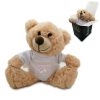 Light Brown Teddy Bear Toy with T-shirt with Newborn Baby Design in Pink