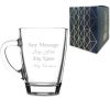 Engraved 300ml Glass Coffee Cup