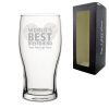 Engraved Pint Glass with World's Best Boyfriend Design