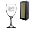 Engraved Wine Glass with World's Best Boyfriend Design