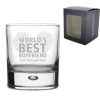 Engraved Whisky Tumbler with World's Best Boyfriend Design