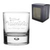 Engraved Whisky Tumbler with Happy Valentines Design