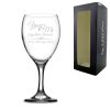 Engraved Wine Glass with You & Me, together forever Design