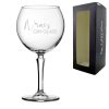 Engraved Hudson Gin Balloon with Name's Gin Glass Design