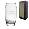 Engraved Tondo Hiball with Name's Gin Glass Design
