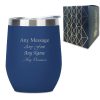 Engraved Dark Blue Insulated Travel Cup