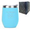 Engraved Light Blue Insulated Travel Cup