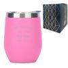 Engraved Neon Pink Insulated Travel Cup