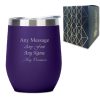 Engraved Purple Insulated Travel Cup