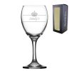 Engraved Novelty 9oz Imperial Wine Glass, Name and Crown
