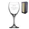 Engraved Novelty 9oz Imperial Wine, Names wine glass