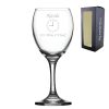 Engraved Novelty 9oz Imperial Wine Glass, Name - Its Wine Oclock