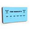 Personalised Novelty Blue 6 hook key holder - Cross keys