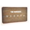 Personalised Novelty 6 hook key holder - Dark wood