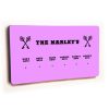 Personalised Novelty Purple 6 hook key holder - Cross keys